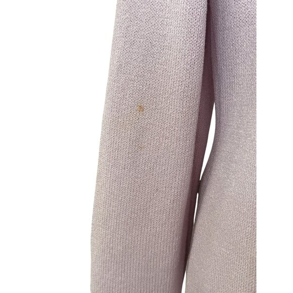St. John Collection Santana Knit Cardigan Lilac W/ Black White Trim Size 8 -READ - Picture 7 of 14